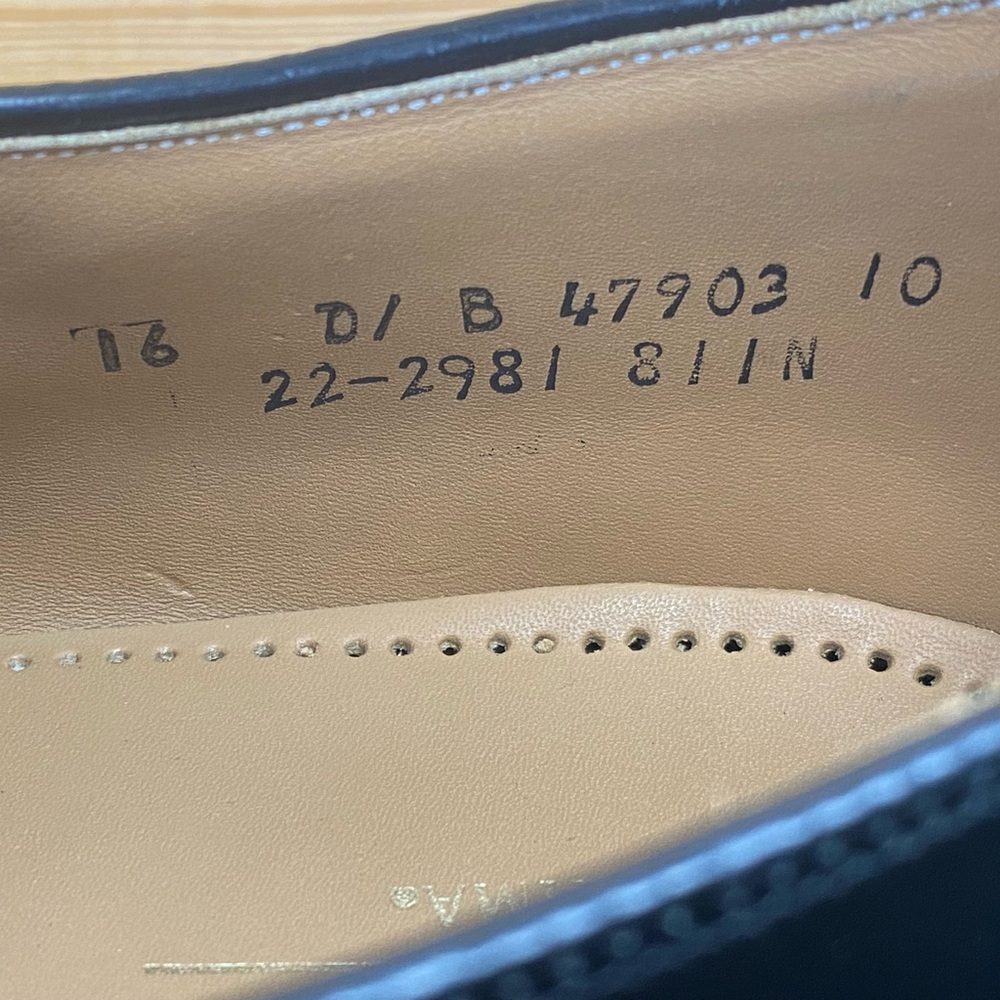 Johnston & Murphy Optima Oxford Shoes Men's 16 US Black Leather 22-2981 Lace-up - Picture 11 of 11